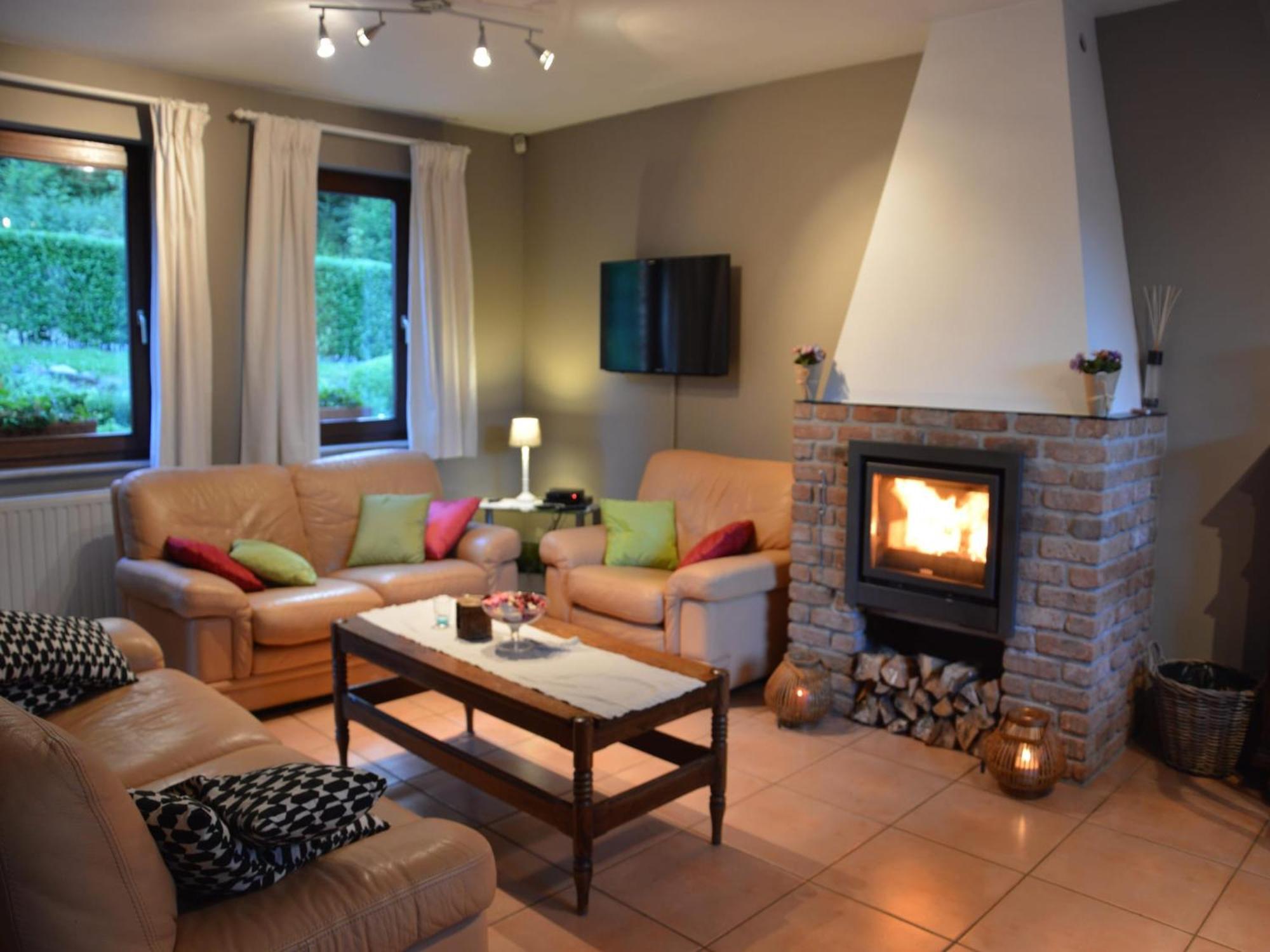Modern Holiday Home In Stavelot With Fireplace Exterior photo